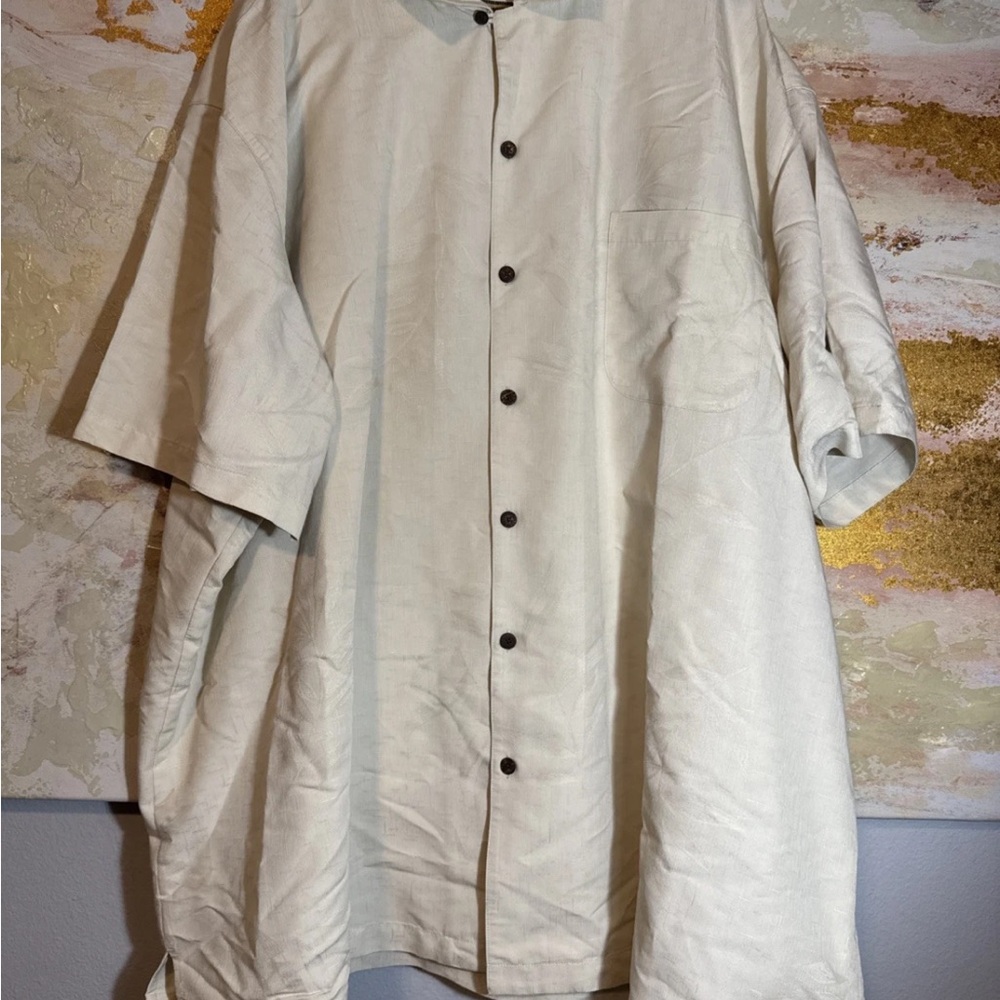 Caribbean Joe Men's Burgundy and Cream Shirt Jackets - Picture 5 of 9